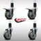 Service Caster 4'' SS Gray Poly Swivel 1-5/8'' Expanding Stem Caster Set 2 Total Lock Brakes, 4PK SCC-SSEXTTL20S414-PPUB-2-S-2-158 - alternate 4